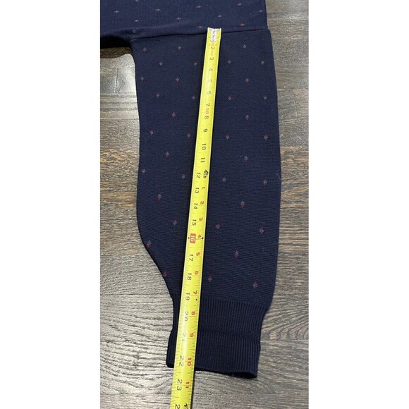 Vintage Izod Wool Sweater Men’s Large Long Sleeve Geometric Navy Blue Brazil - Picture 7 of 7